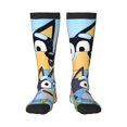 thumbnail image 1 of Masiiu Bluey Print Adult Crew socks, Comfortable Novelty Colorful Patterned, Breathable, Stylish Colorblock for Men Women, 1 of 6
