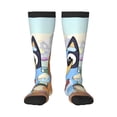 thumbnail image 1 of Masiiu Bluey Print Adult Crew socks, Comfortable Novelty Colorful Patterned, Breathable, Stylish Colorblock for Men Women, 1 of 6