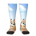 thumbnail image 1 of Masiiu Bluey Print Adult Crew socks, Comfortable Novelty Colorful Patterned, Breathable, Stylish Colorblock for Men Women, 1 of 6