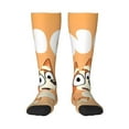thumbnail image 1 of Masiiu Bluey Print Adult Crew socks, Comfortable Novelty Colorful Patterned, Breathable, Stylish Colorblock for Men Women, 1 of 6