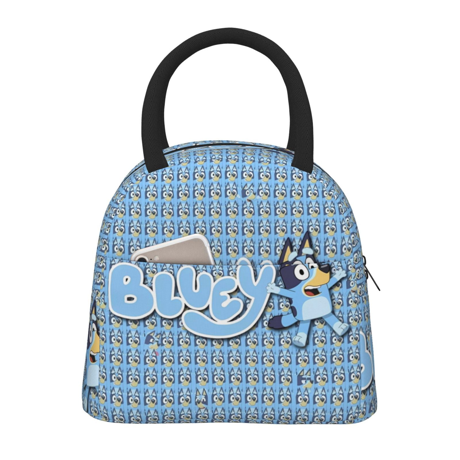 Masiiu Bluey Print Lunch Bag Large Capacity, Insulated Lunch Bag for Work, School, Picnic-One Size