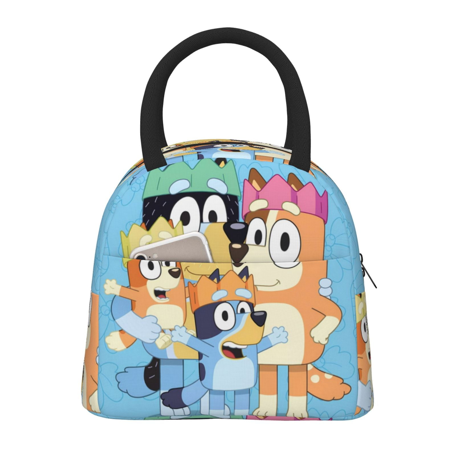 Masiiu Bluey Print Lunch Bag Large Capacity, Insulated Lunch Bag for Work, School, Picnic-One Size