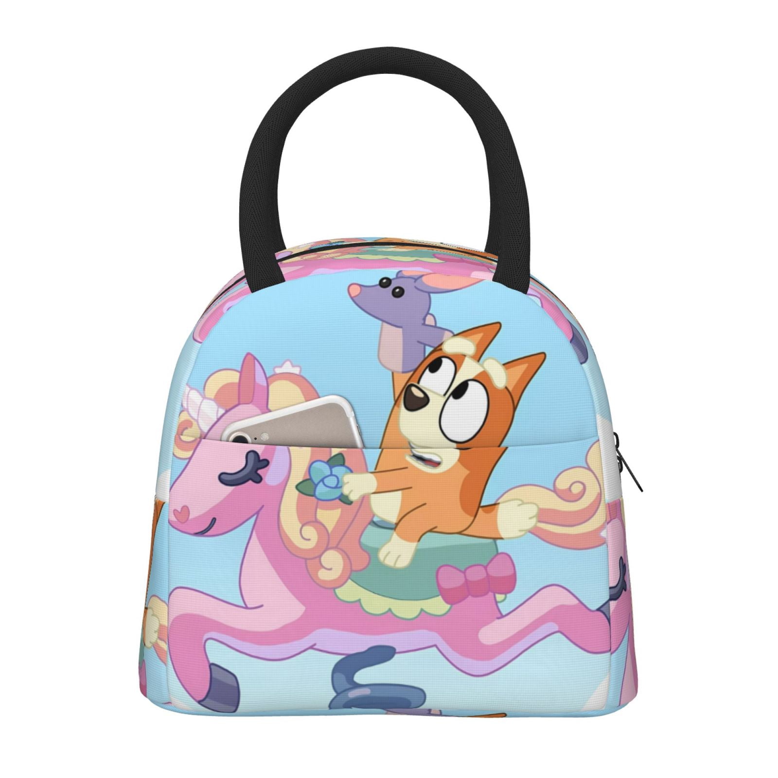 Masiiu Bluey Print Lunch Bag Large Capacity, Insulated Lunch Bag for Work, School, Picnic-One Size
