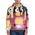 thumbnail image 1 of Masiiu Bluey Print Men's Pullover Hoodie with Kangaroo Pocket, Adjustable Drawstring Hood-Large, 1 of 7