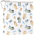 thumbnail image 1 of Masiiu Bluey Print Shower Curtain 72x72in Waterproof for Bathroom Decor Bathtub, Heavy Duty with 12 Hooks, 1 of 5