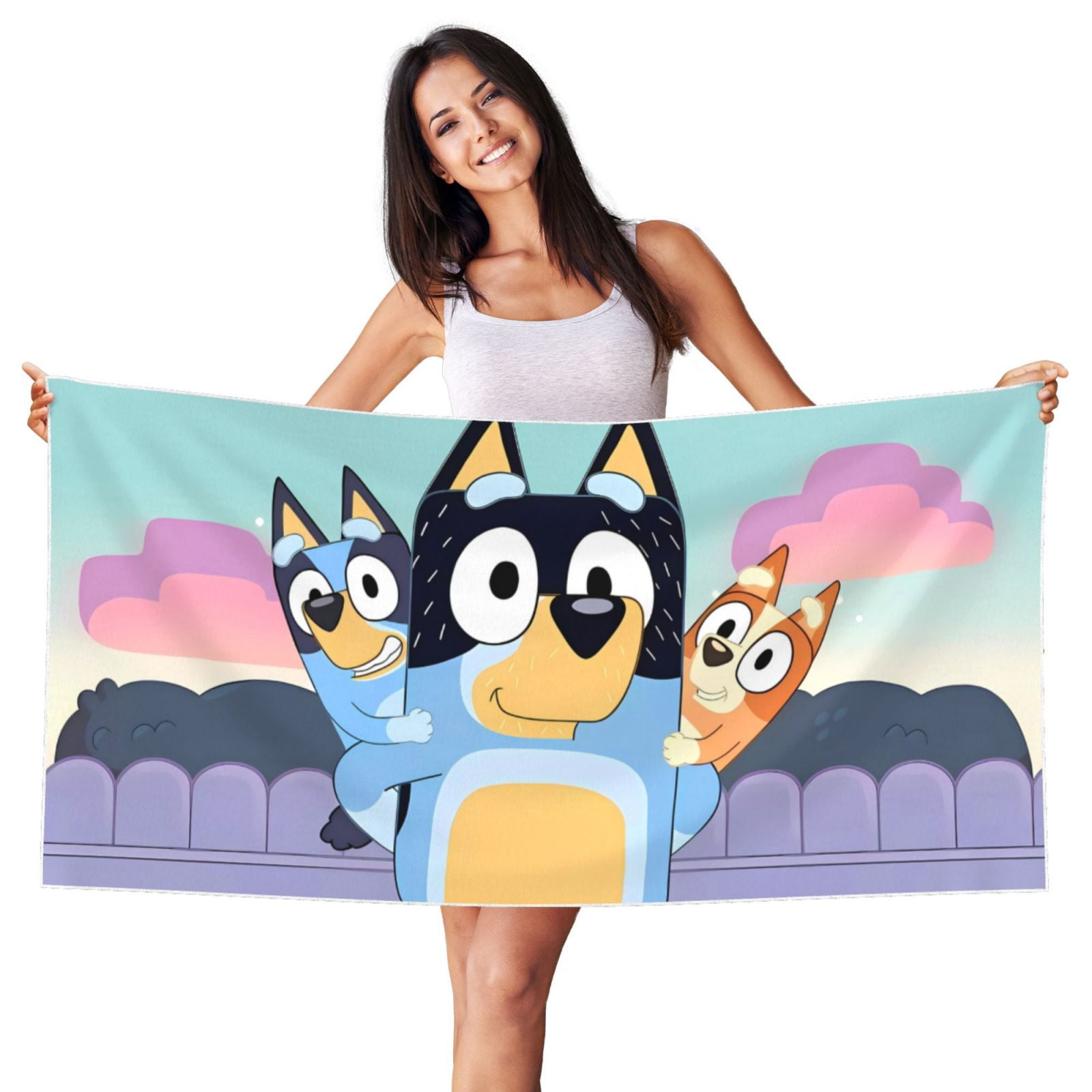 Mousse Blue Bees Print Beach Towel main image 1