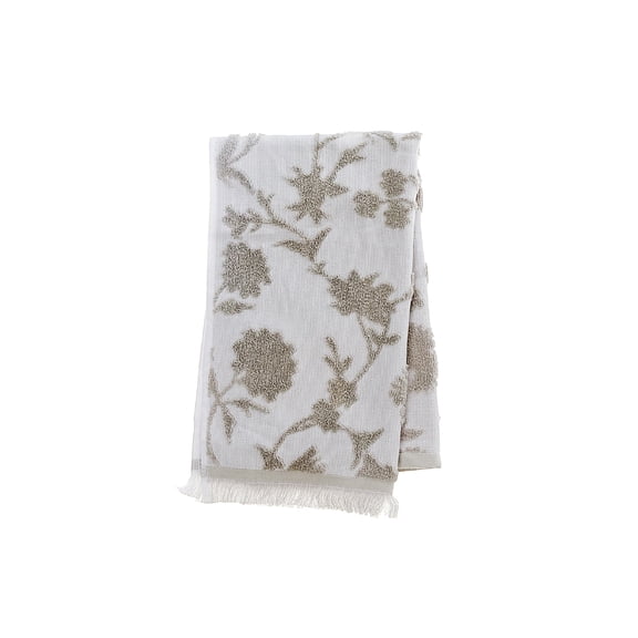 Masion Concepts Cameron Hand Towel 16" X 27" Light Grey - Set of 2 ,Light Grey,Cotton, 16 L x 27 W x 1 H