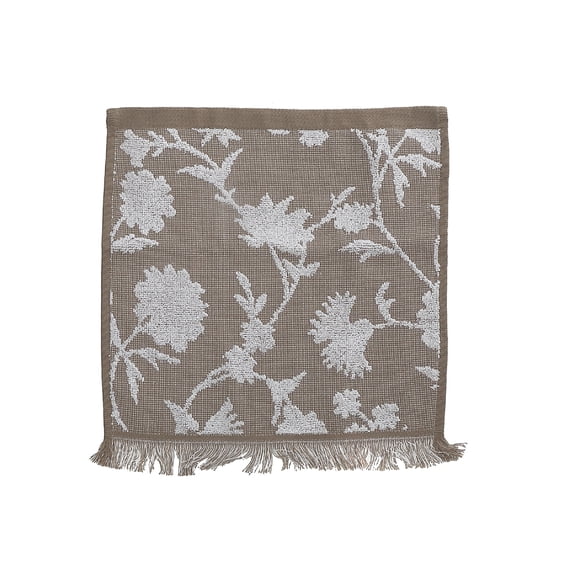 Masion Concepts Cameron Wash Cloth 12" X 12" Taupe - Set of 6 ,Taupe,Cotton, 12 L x 12 W x 1 H