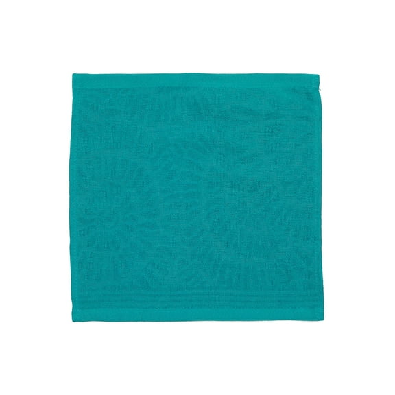 Masion Concepts Charleston Wash Cloth 12" X 12" Teal - Set of 6 ,Teal,Cotton, 12 L x 12 W x 1 H