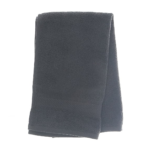 Masion Concepts Nova Hand Towel 16" X 27" Dark Grey - Set of 2 ,Dark Grey,Cotton, 16 L x 27 W x 1 H