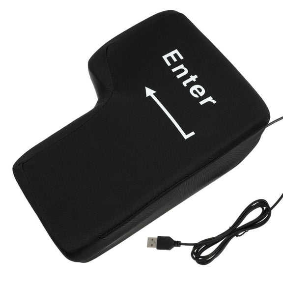 NIYANGLE Giant Pillow Enter Pc Big Enter Key Throw Pillow Black 1Pack