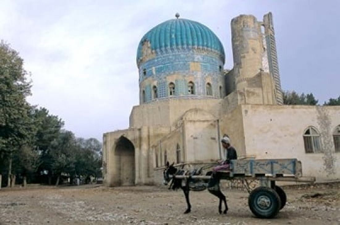 Masjid Sabz the Green Mosque in Balkh Afghanistan Canvas Art - Kenneth Garrett DanitaDelimont (18 x 12)