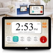 Masjidal 14" Smart WiFi Digital Azan Clock & Islamic Prayer Frame   Automatic Worldwide Prayer & Iqamah Times, Full Quran Player, Athan Alarm, Ramadan Clock, Touchscreen Muslim Home Display, Black