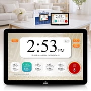 Masjidal 8" Smart WiFi Digital Azan Clock & Islamic Prayer Frame   Automatic Worldwide Prayer & Iqamah Times, Full Quran Player, Athan Alarm, Ramadan Clock, Touchscreen Muslim Home Display, Black