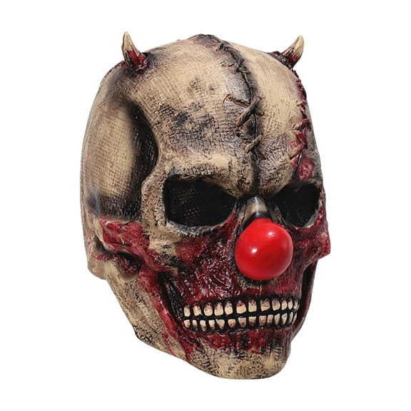 Mask Full Latex Skull Clown Halloween 1 Piece for Masquerade Party Haunted House