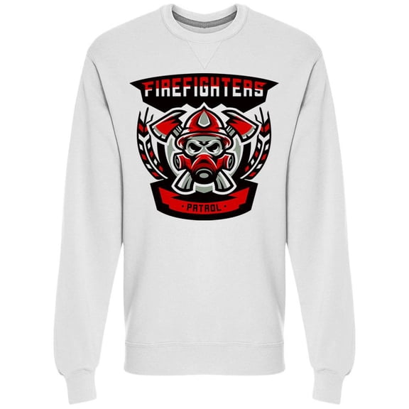 Mask Gas, Helmet And Axes Sweatshirt Men -Image by Shutterstock, Male Large