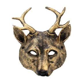Mask Golden Deer Antler Design Halloween Accessory for Masquerade Events Party Favors