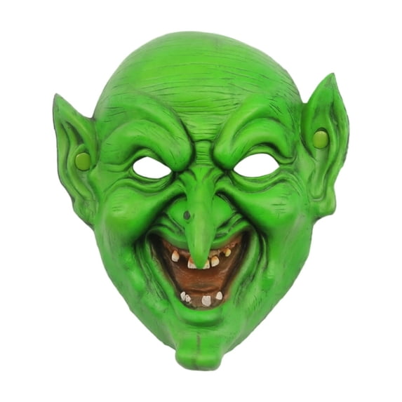 Mask Green Goblin Mask Latex Full Face Adult Halloween Mask for Masquerade Party Spooky Haunted House Accessory