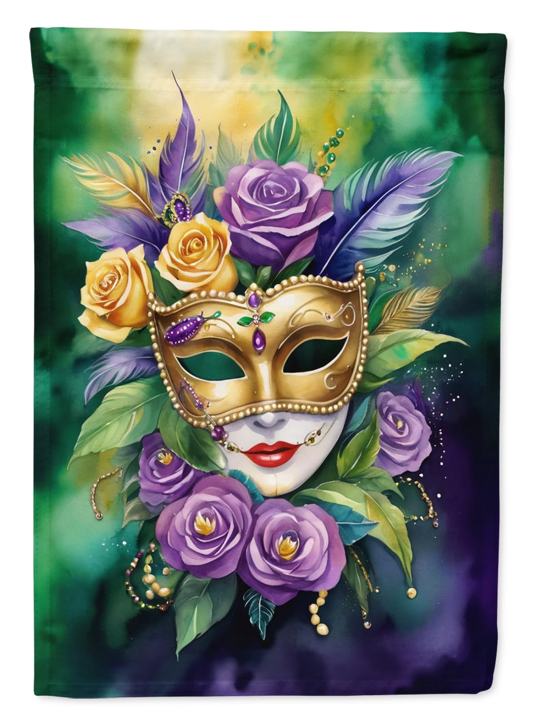 Mask Mardi Gras Garden Flag 11.25 in x 15.5 in