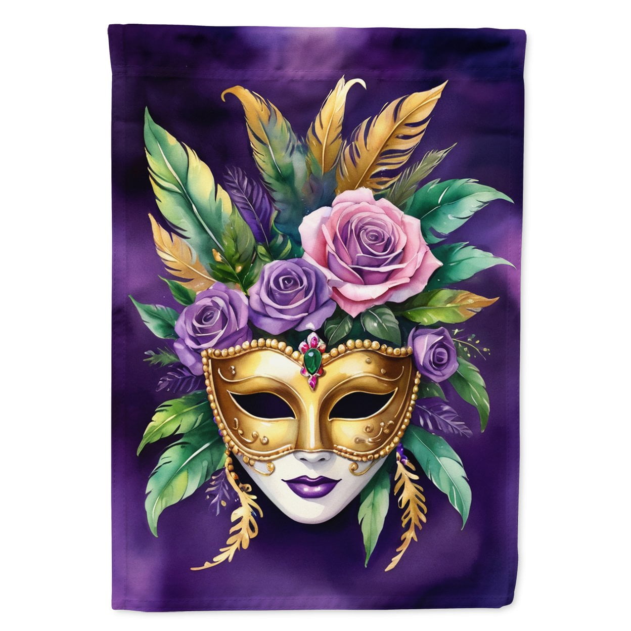 Mask Mardi Gras House Flag 28 in x 40 in