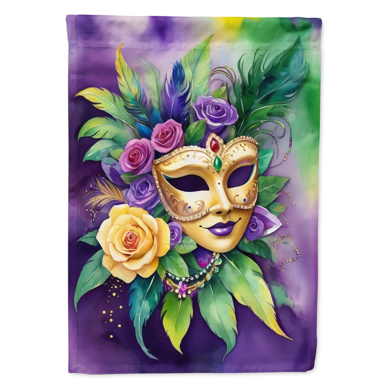 Mask Mardi Gras House Flag 28 in x 40 in