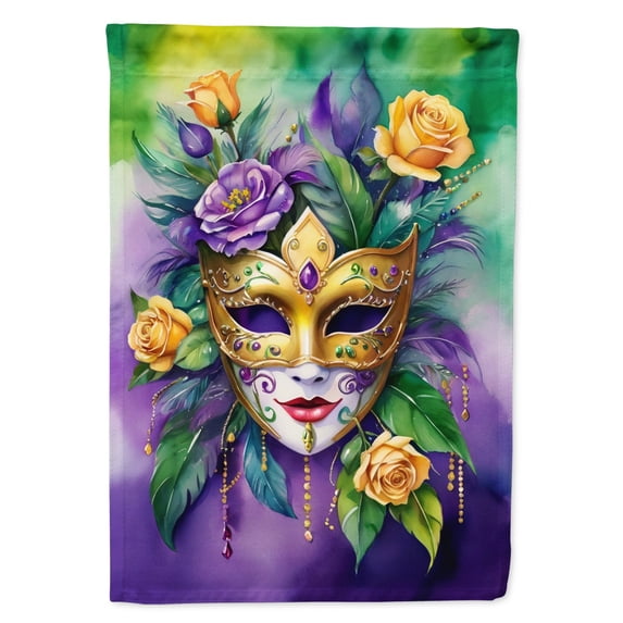 Mask Mardi Gras House Flag 28 in x 40 in