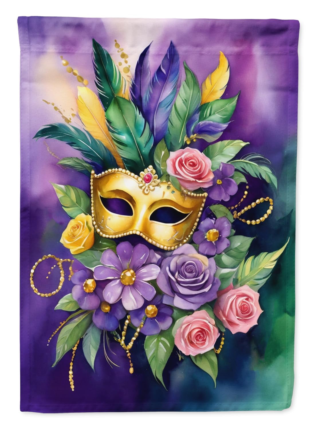 Mask Mardi Gras House Flag 28 in x 40 in