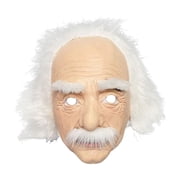 Mask Old Man Full Head Latex Mask with Faux for Adult Halloween Party Accessory