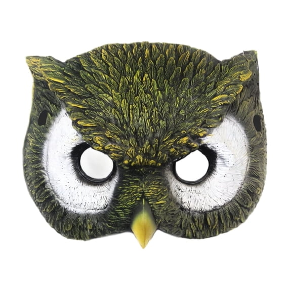 Mask Owl Design Adult Size 1 Pack Green Themed Accessory for Halloween Masquerade Mardi Gras and Theatrical Events