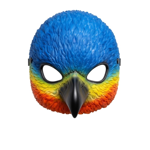 Mask Rainbow Parrot Bird Design Plastic Adult Halloween Accessory for Masquerade Party and Festival Events