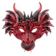 Mask Red Dragon Design Halloween and Mardi Gras Accessory for Masquerade Carnival Themed Party Events