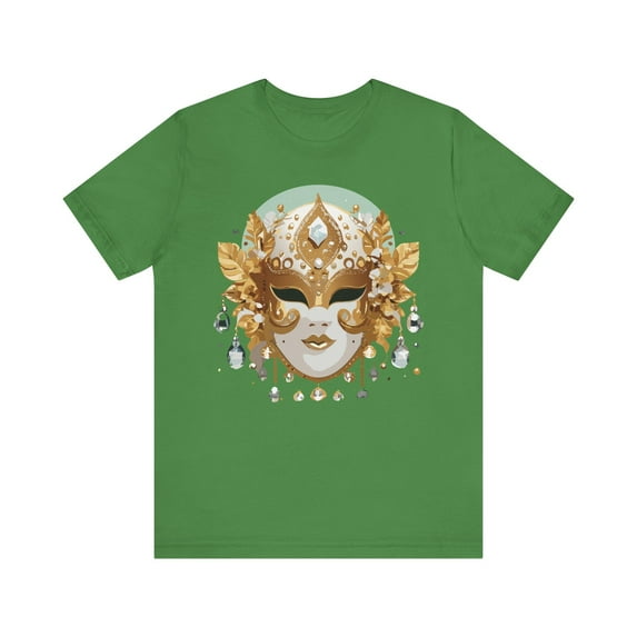 Mask Shirt, Shirt with Mask, Tee Shirt with Gold Face