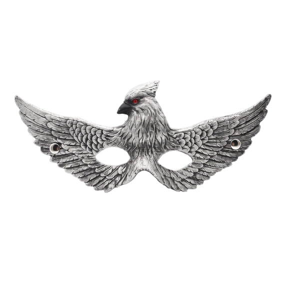 Mask Silver 3D Mythical Bird Design Half Face Masquerade Mask 1 Pack for Halloween Party Mardi Gras Adult Wearable Accessory