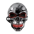 thumbnail image 1 of Mask Silver Metallic Skull Light Up Design 9X6 Inch Adult Halloween Accessory for Themed Events and Haunted House Attire, 1 of 6