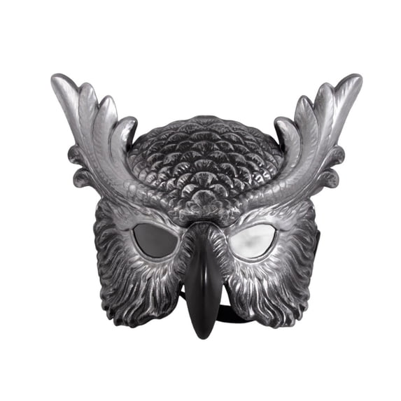 Mask Silver Owl Mask 10 X 10 Inch for Masquerade Ball Halloween Party Prom Stage Events