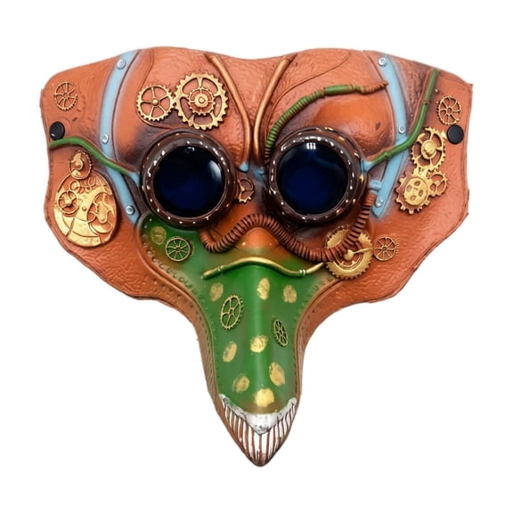 Mask Steampunk Plague Doctor Design Faux Leather 1 Pack for Masquerade Party Halloween Theatrical Events Accessory