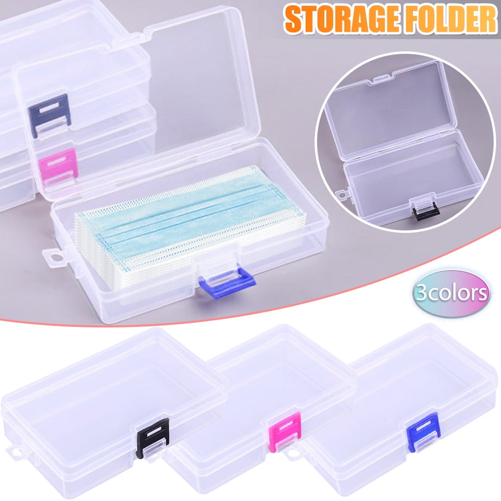 Mask Storage Box Red Buckle Moisture-Proof Portable Face Masks ...