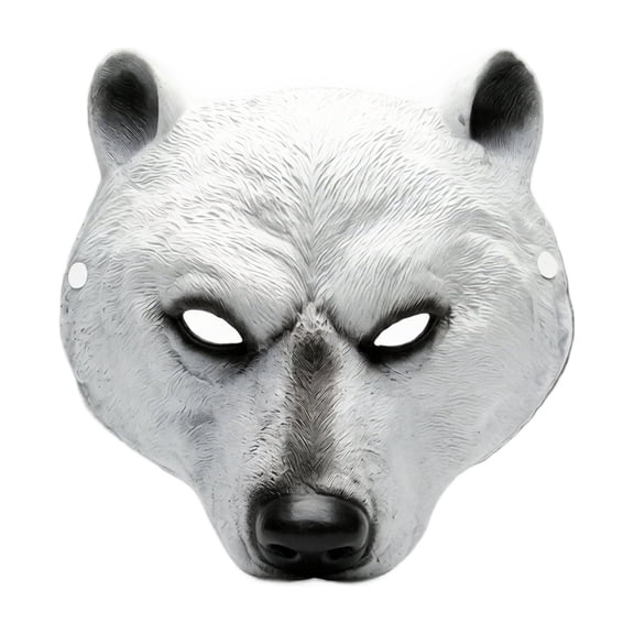 Mask White Bear Masquerade Mask for Adults Halloween Accessory for Masquerade Party and Themed Events