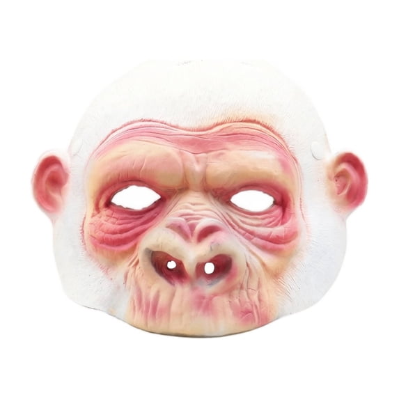 Mask White Gorilla Latex Full Face Accessory for Adult Halloween Masquerade Party One Size