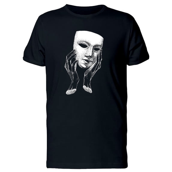 Mask With Hands Dot Art Tee Men's -Image by Shutterstock