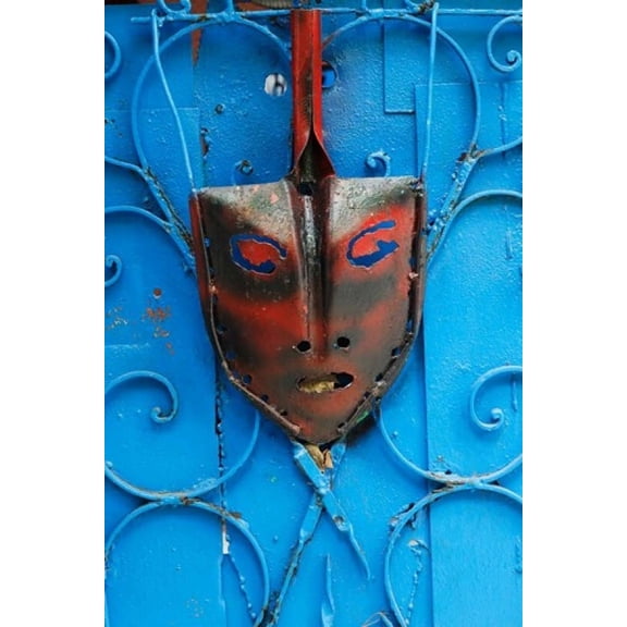 Mask on Callejon de Hamels building walls Cuba Canvas Art - Adam Jones DanitaDelimont (13 x 19)