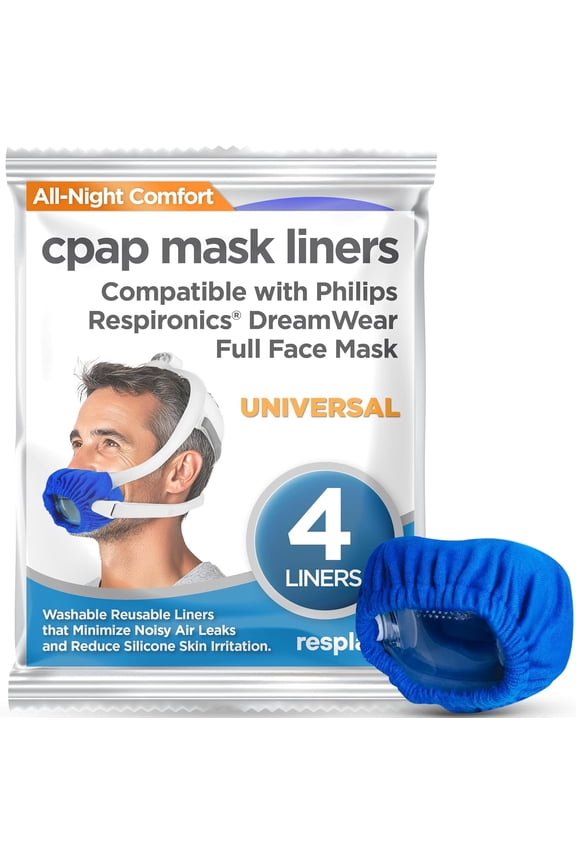 Mask pads compatible with full face mask - reusable, adjustable gasket cover, reduces noise air leakage and provides comfort (4-pack)