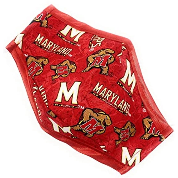 Maskara by BengC Maryland Terrapins Red ADULT Face Mask - 3D Fit - 100% Cotton