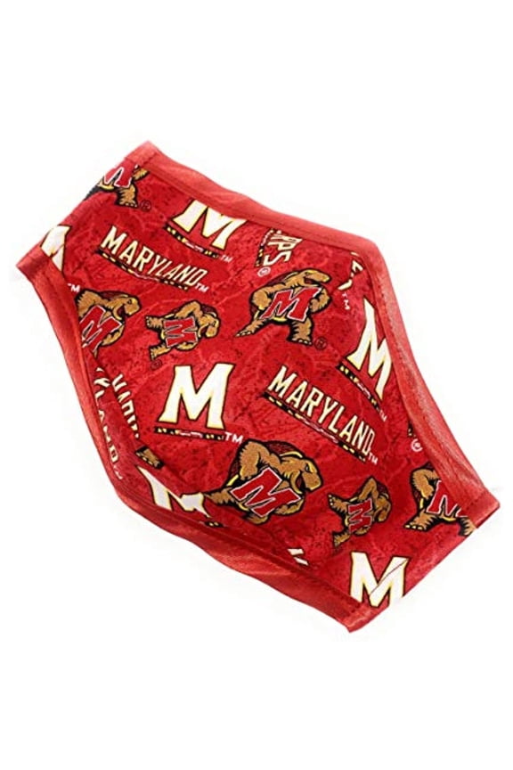 Maskara by BengC Maryland Terrapins Red ADULT Face Mask - 3D Fit - 100% Cotton