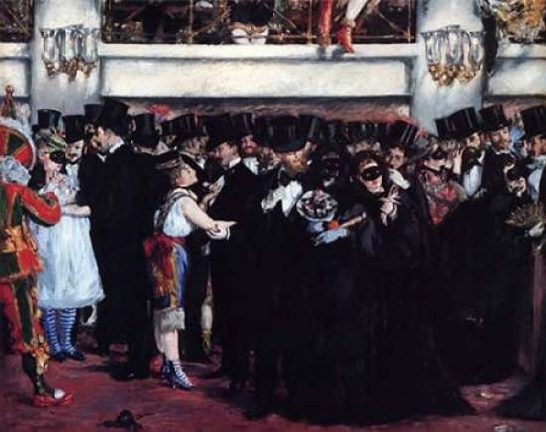 Masked Ball at Opera Canvas Art - Edouard Manet (22 x 28)
