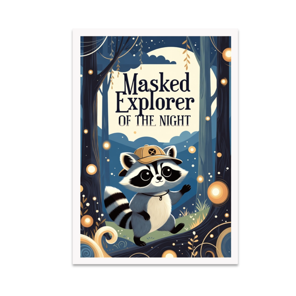 Masked Explorer Of The Night Raccoon Art - Animal Decor Enthusiast - 13x19 Poster Print