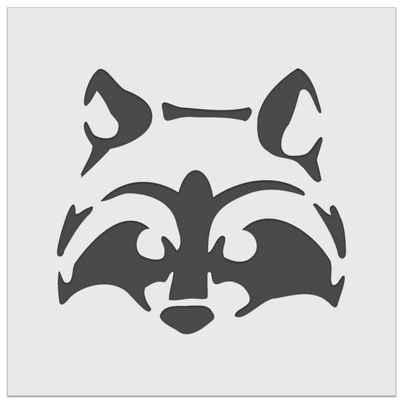 Masked Raccoon Trash Panda Head DIY Cookie Wall Craft Stencil - 7.0 Inch