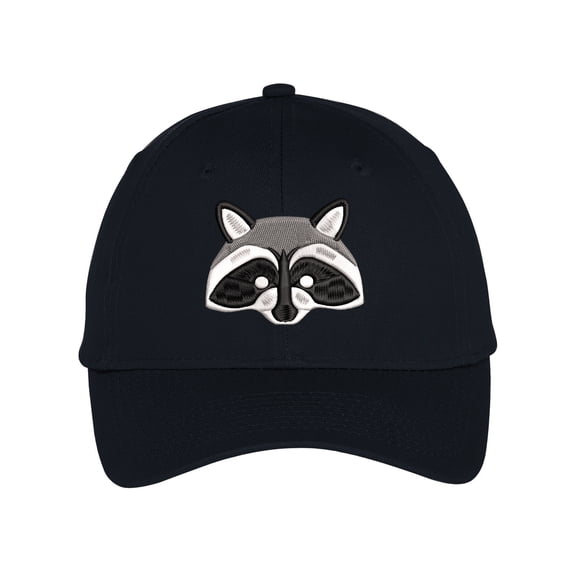 Masked Raccoon Trash Panda Head Low Profile Cotton Adjustable Baseball Cap Dad Hat for Men Women Embroidered Design - Dark Blue