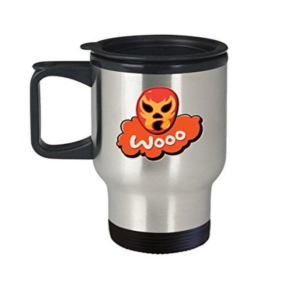 Masked Wrestling Coffee Mug - 14 Oz Stainless Steel Travel Cup for Fans & Gifts