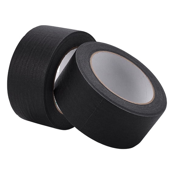Masking Tape Adhesive Tape Textured Paper for Painting Packaging and Windows Protection Black 50mm 50m/roll diy